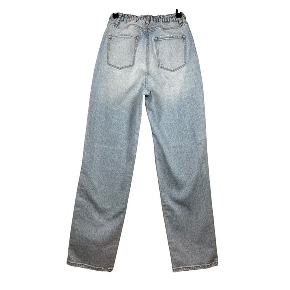 Fashionova High Rise, Baggy Straight Leg Jeans, Light Wash, Size 11 - Picture 2 of 6